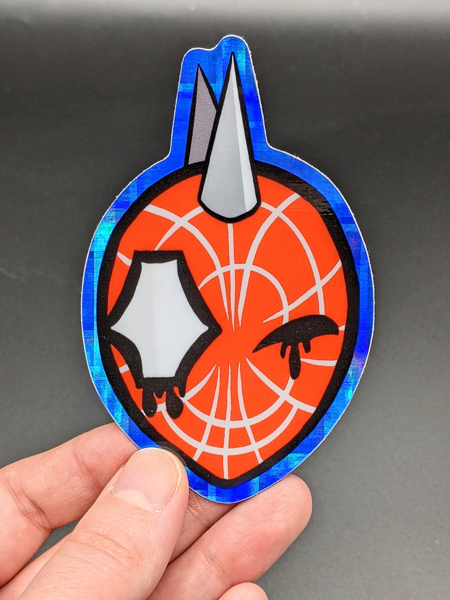 Spider Punk Holographic Vinyl Sticker