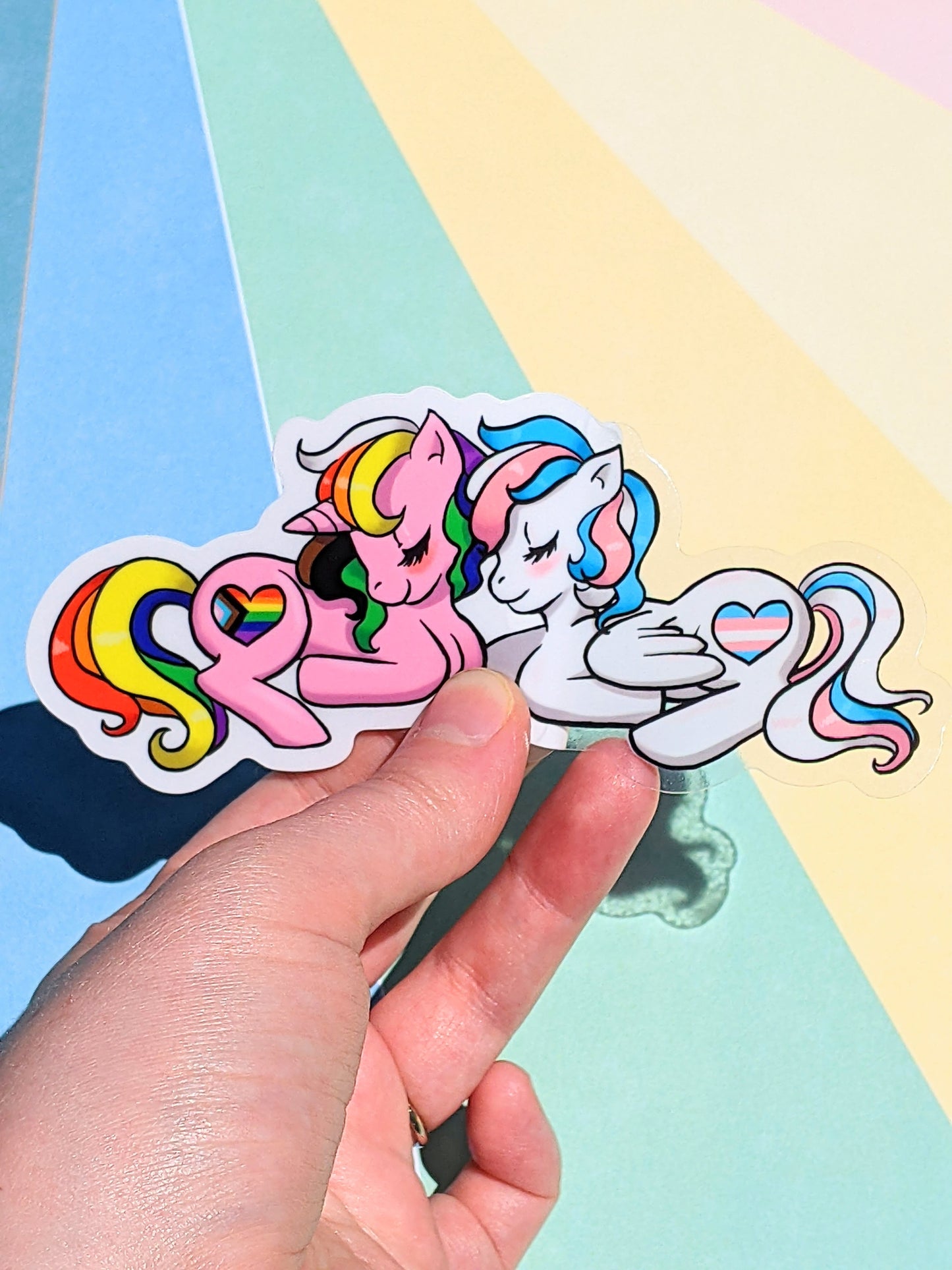 Pride Ponies Clear Sticker