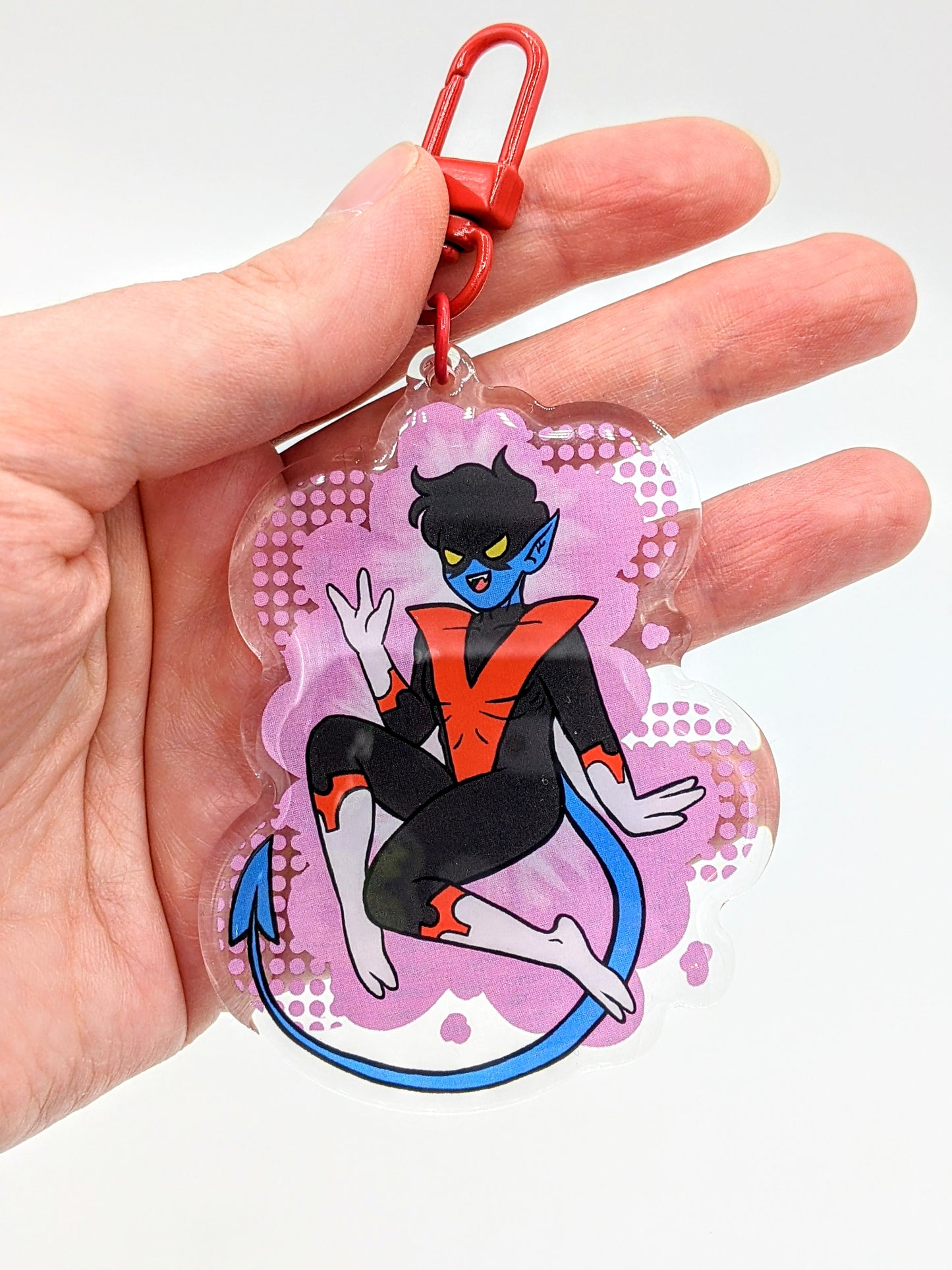 Nightcrawler Epoxy Acrylic Keychain