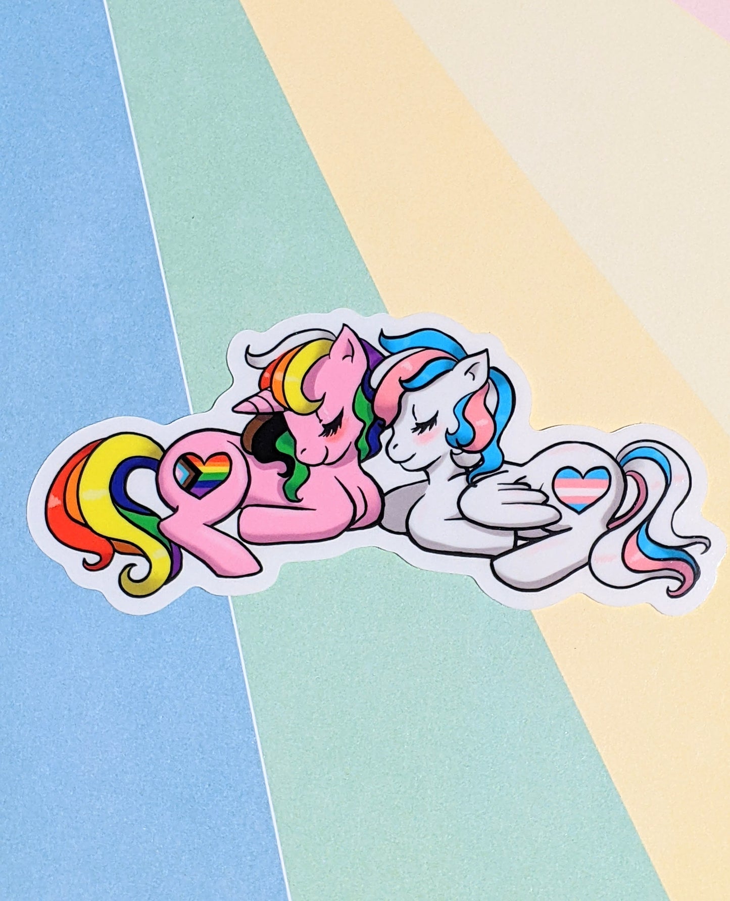 Pride Ponies Clear Sticker