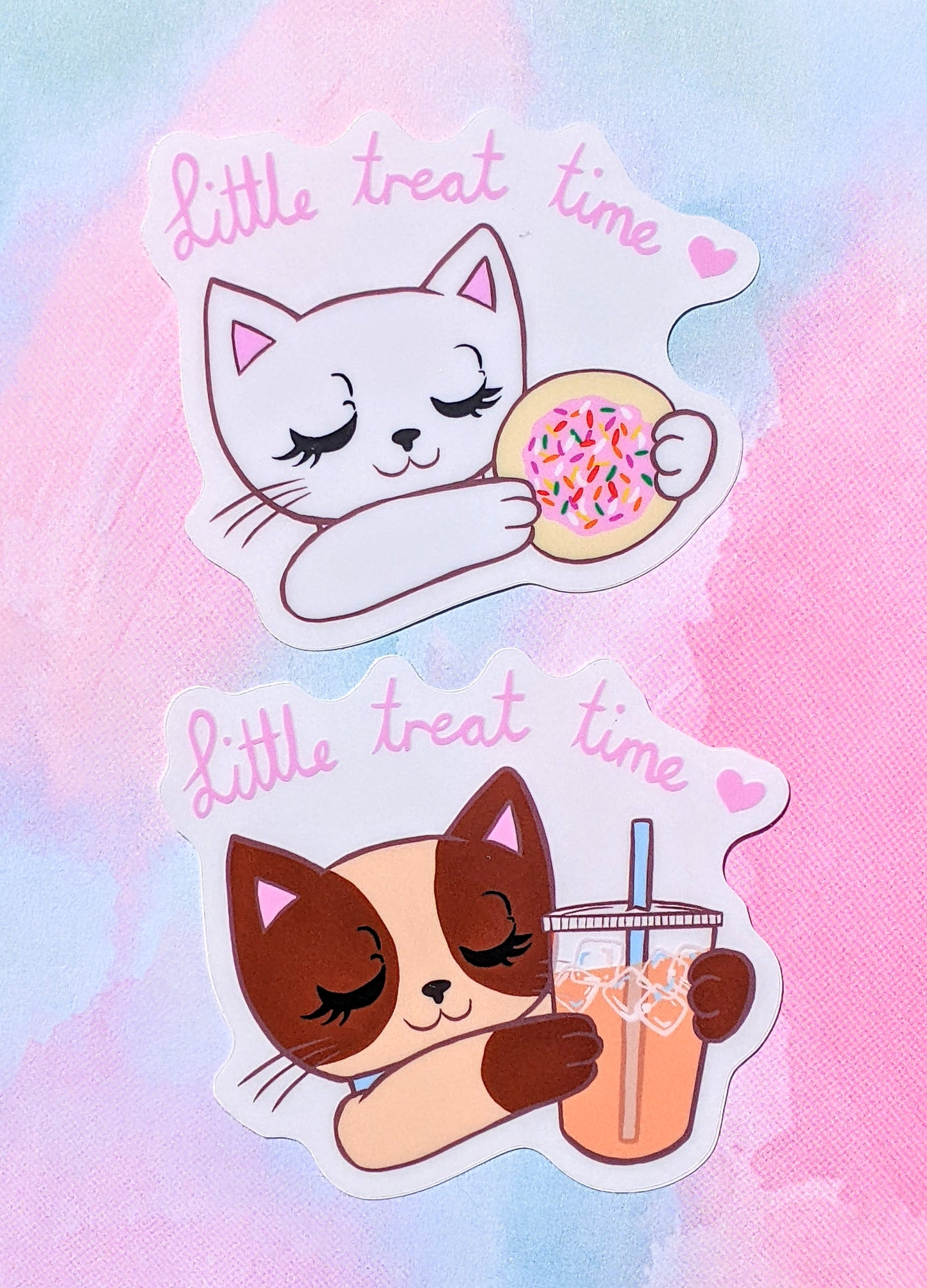 Little Treat Time 3 Inch Clear Sticker