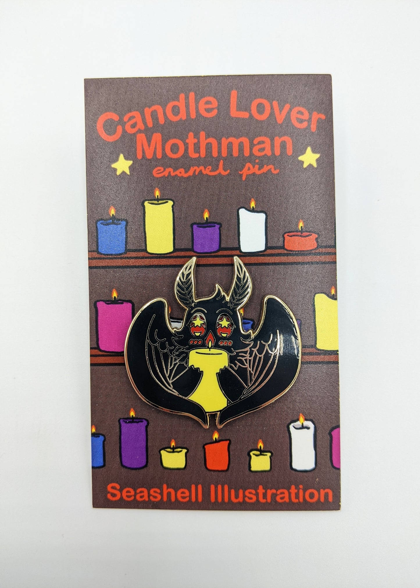 Candle Lover Mothman Enamel Pin