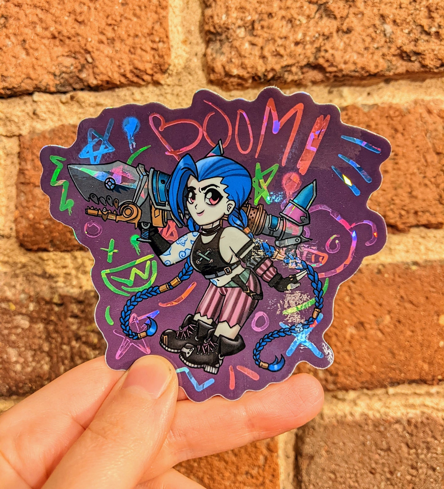 Jinx Crackle Glitter Sticker