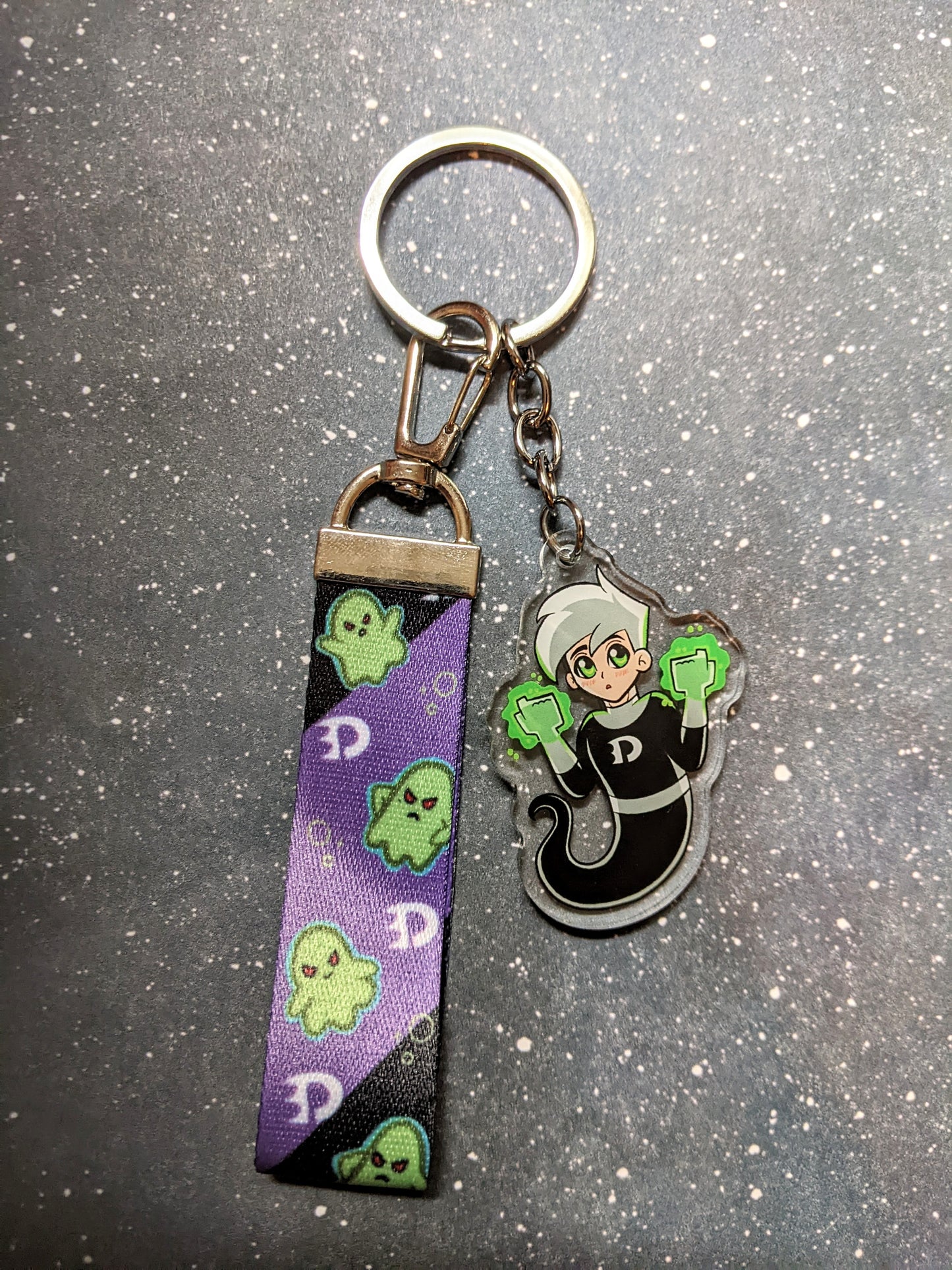 Danny Phantom Lanyard Keychain