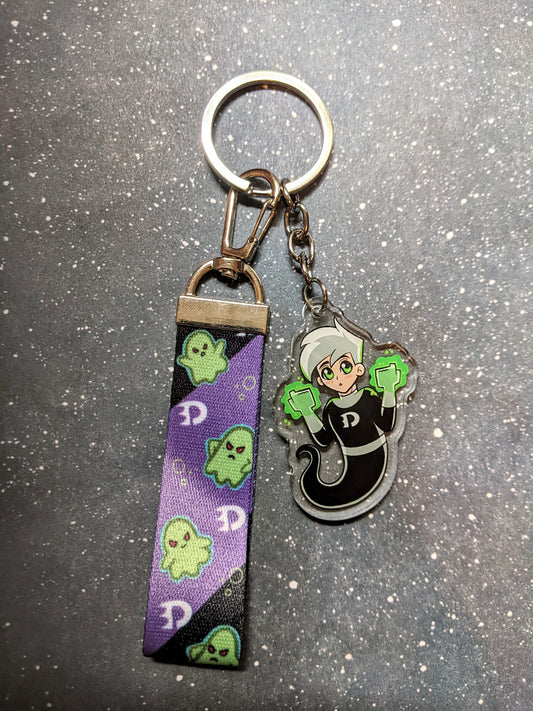 Danny Phantom Lanyard Keychain
