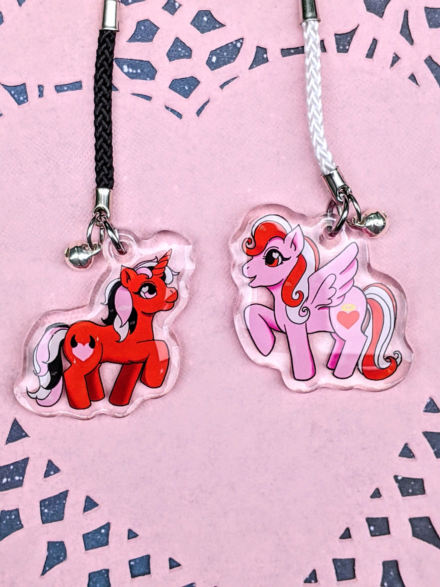 Angel and Devil Pony 1.5 Inch Charms