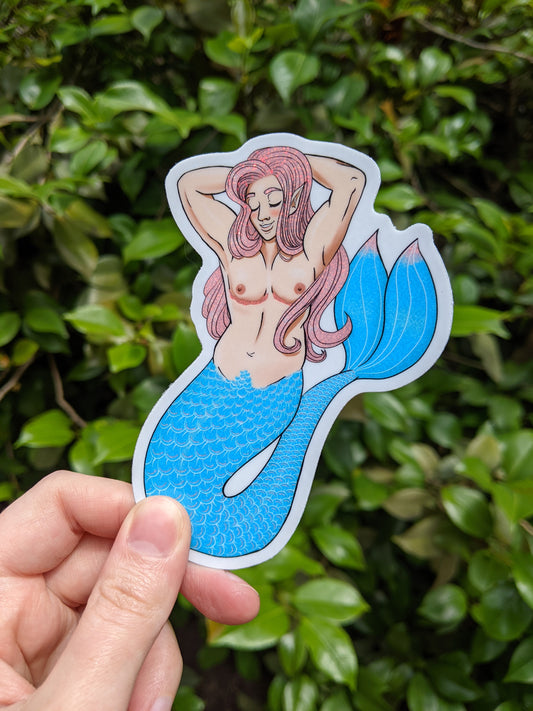 Charity Glitter Trans Merman Glitter Sticker