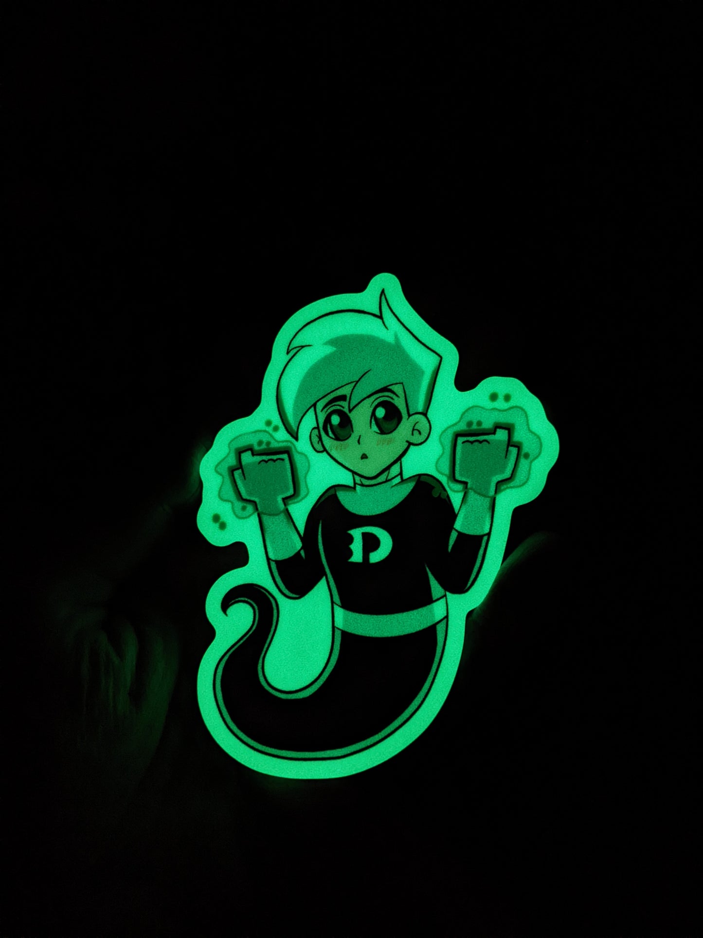 Danny Phantom Glow In The Dark Vinyl Sticker