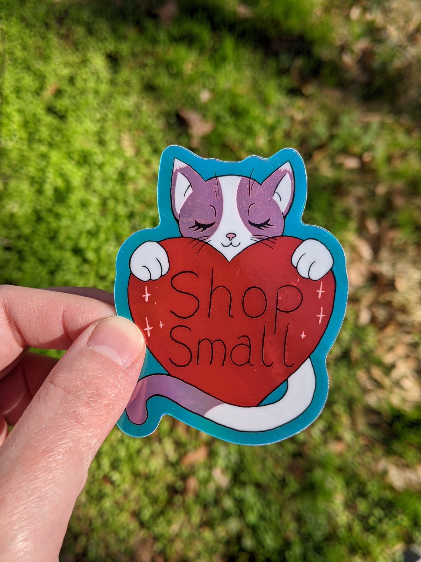 Shop Small Kitty Holographic 3 Inch Sticker